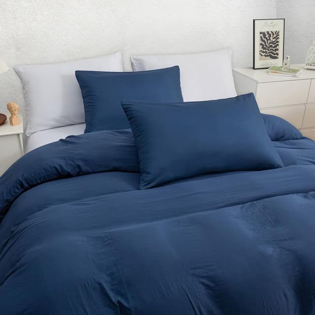 Detalle 2 de Pamposh King Size Duvet Cover Set (3-Piece) – Pre-Washed Microfibre Bedding Set with Zip Closure