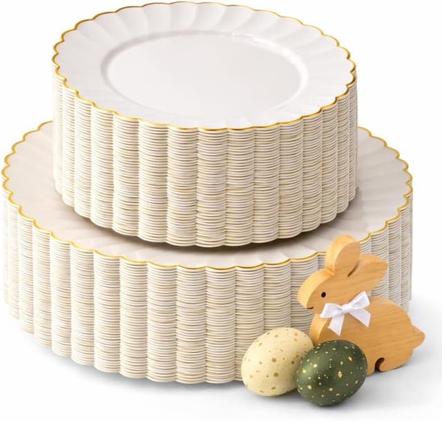 Imagen de By Madee Heavyweight Ivory Plates en OfertitasTOP