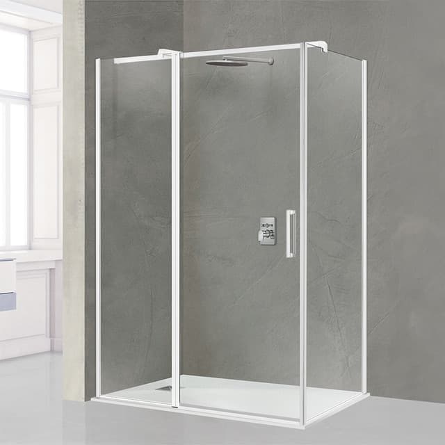 Imagen de Ibermampara Arizona Articulada+L, mampara de ducha angular en OfertitasTOP