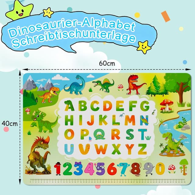 Detalle 2 de Schreibtischunterlage Kinder 60x40 Dino