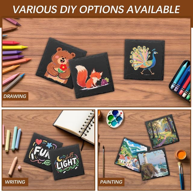 Thumbnail 3 de DASSNANE 60 PCS Slate Coasters