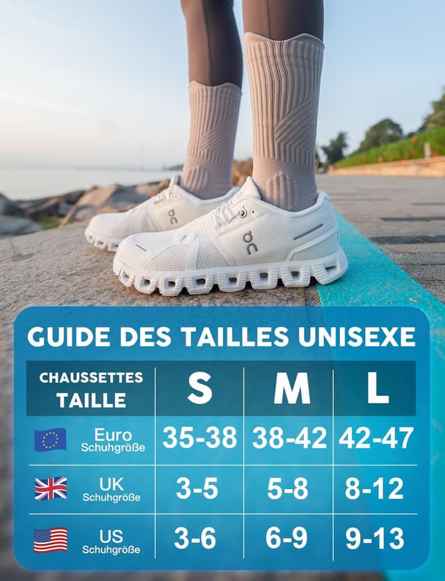Detalle 2 de Chaussettes compression Coolmax bambou femme 15