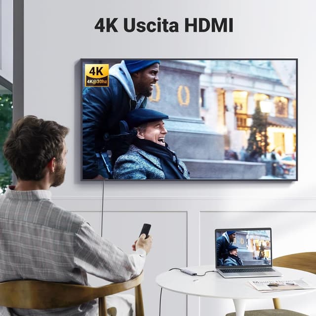 Detalle de UGREEN Revodok 105 Hub USB-C 5 in 1 con HDMI 4K e Power Delivery 100W