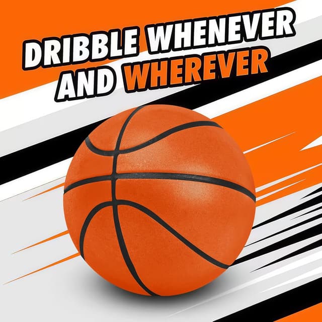 Detalle de Rzkipdy Silent Basketball Size 5 (27.5") airless soft foam for quiet indoor dribbling