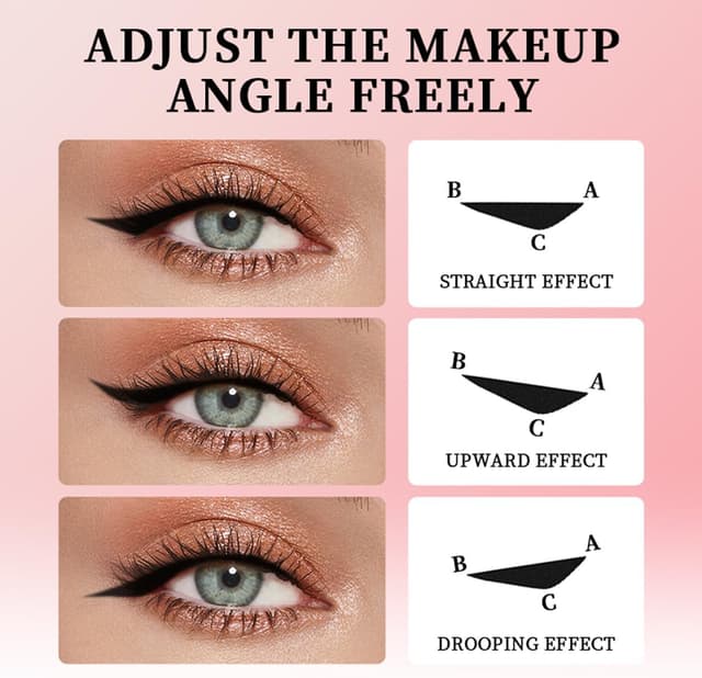 Detalle de Set Sitovely da 2 matite eyeliner in gel con timbro pieghevole e stencil per occhi di gatto