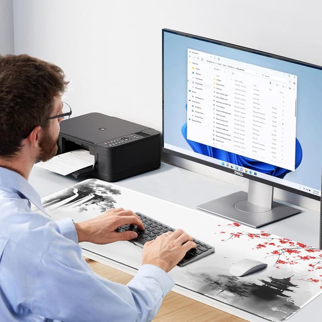 Thumbnail 6 de Giecy Tapis de souris gaming XXL 800 x 300 mm « Cascade Zen » avec base antidérapante