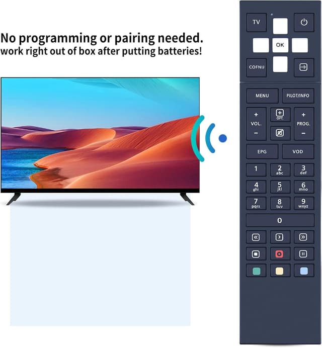 Detalle de TCNOUMT Replacement Remote for Pilot NC+, Canal+ Premium Box 4K, WiFi Box & Sagemcom + DSIW74
