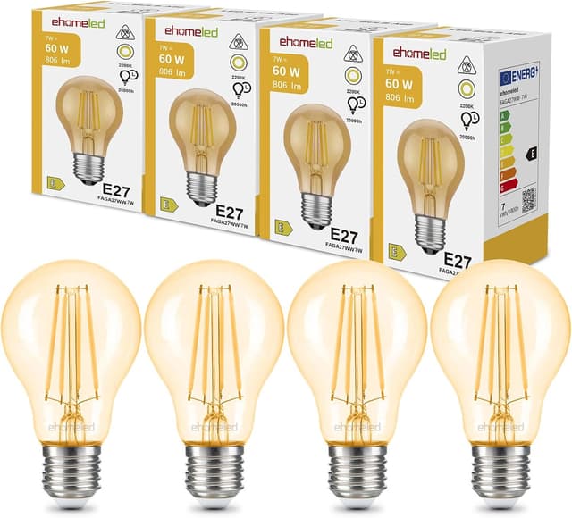 Detalle de ehomeled E27 LED Edison Glühbirne Vintage Warmweiß