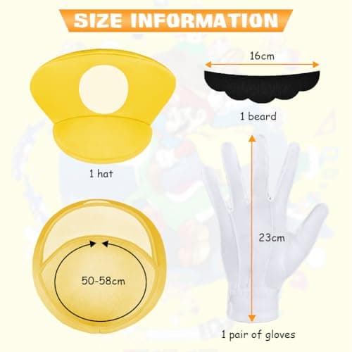 Detalle 2 de Aomig Disfraz Mario y Luigi Bros 4pcs 🎭