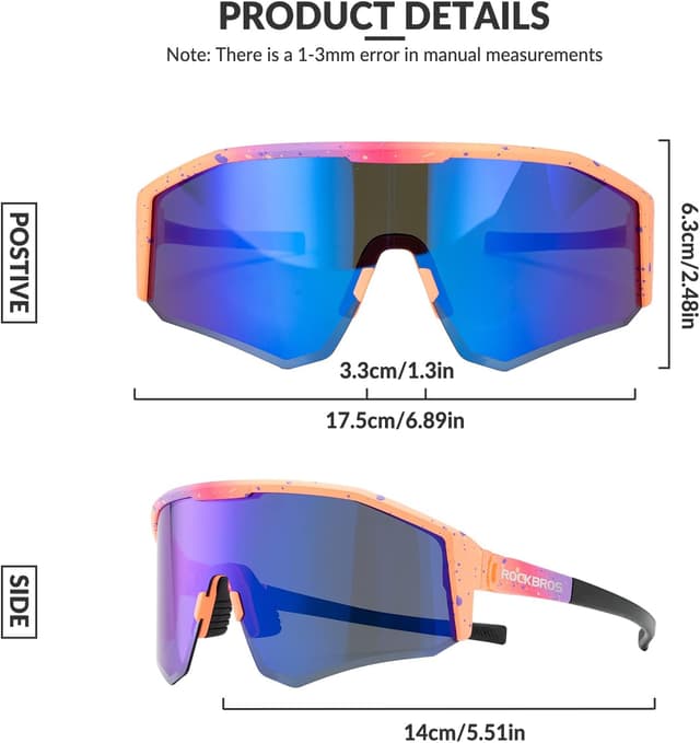 Thumbnail 5 de ROCKBROS Occhiali Polarizzati Ciclismo MTB