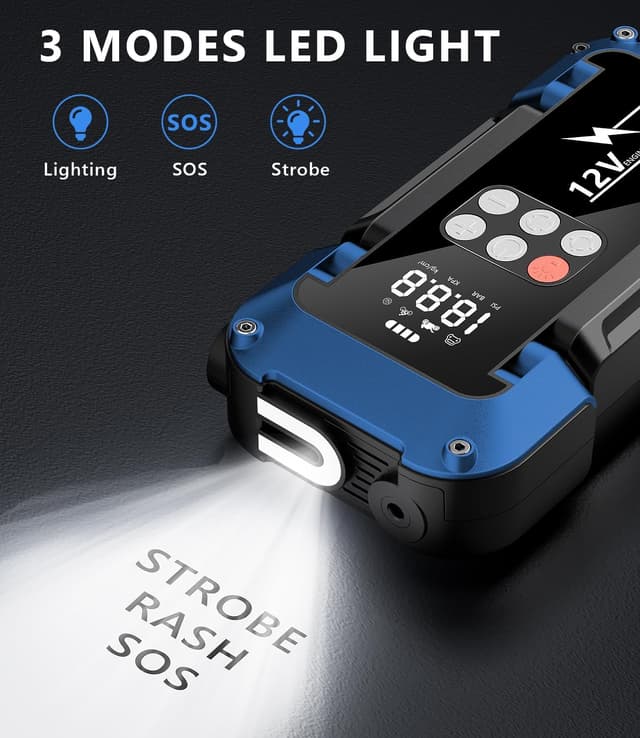 Detalle 1 de Starthilfe Powerbank mit 150 PSI Kompressor