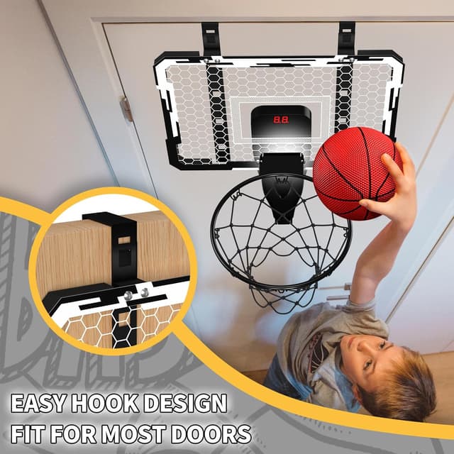 Thumbnail 5 de QDRAGON Indoor Mini Basketball Hoop 7-LED