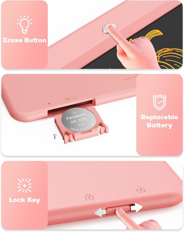 Detalle de Bravokids 10-Inch LCD Writing Tablet for Kids 🖍