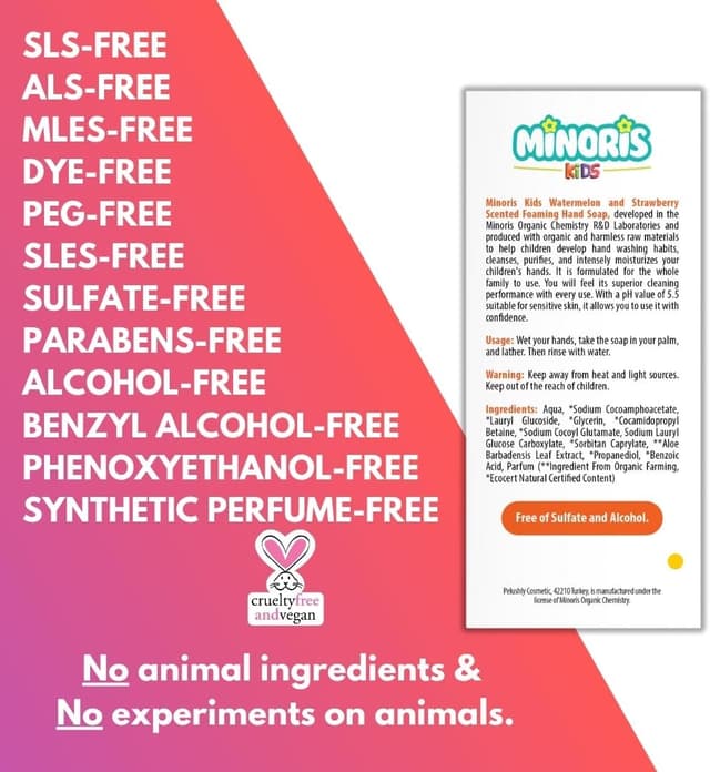 Thumbnail 1 de Minoris Kids Jabón Espumoso Hipoalergénico con Aroma de Sandía🍓