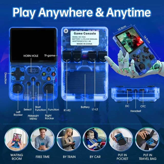 Thumbnail 1 de Febotak R36S Retro Handheld Console with 128GB 🕹