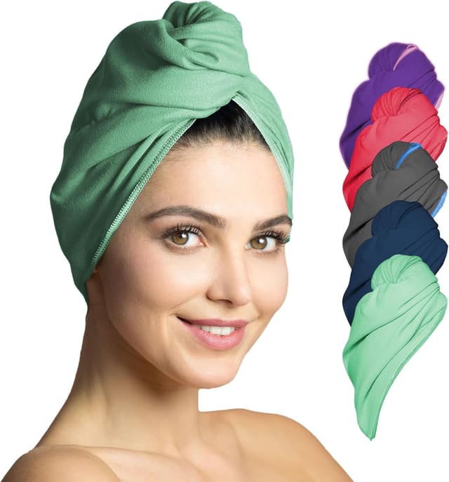 Detalle de Turban cheveux microfibre Fit-Flip 2 pièces