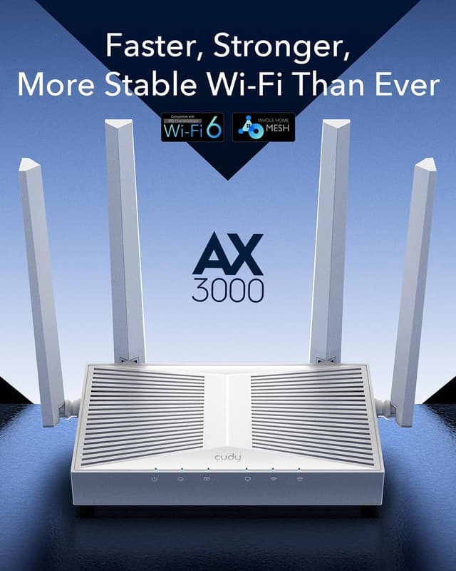 Detalle 2 de Cudy WR3000E AX3000 Wi-Fi 6 Mesh Router 🛜
