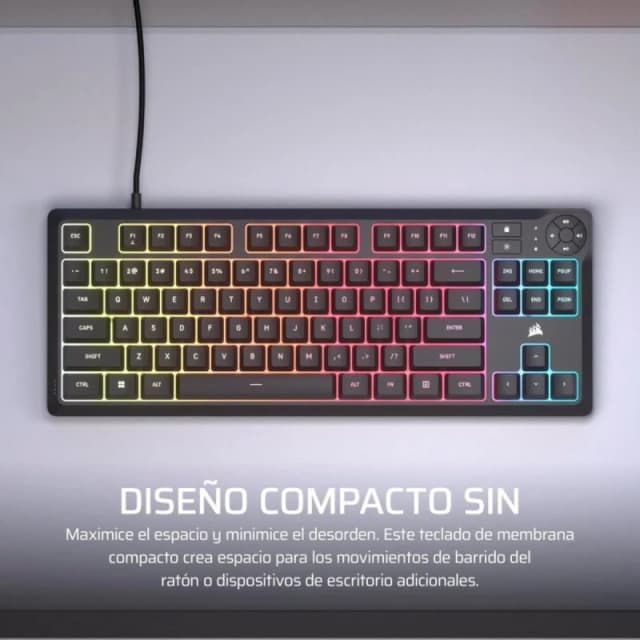 Thumbnail 1 de Corsair K55 Core TKL ES RGB con 8 zonas
