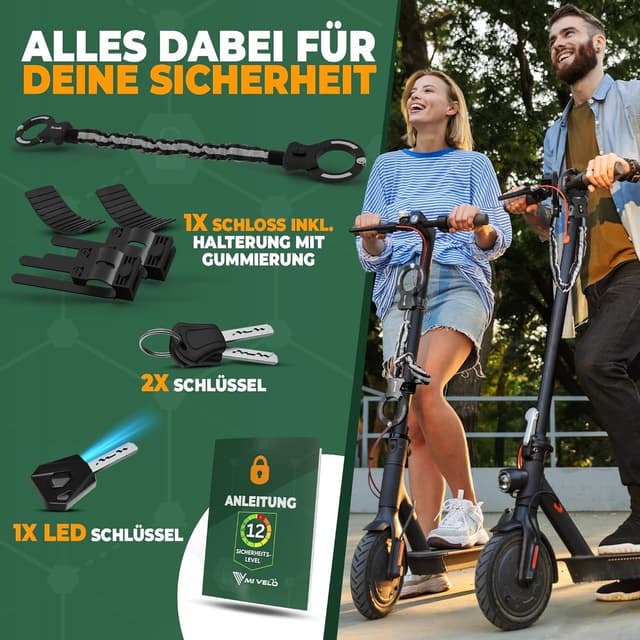 Thumbnail 5 de MIVELO E-Scooter Schloss extra sicher