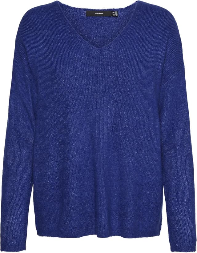 Detalle de VERO MODA Pull en maille VMCREWLEFILE à col V et manches longues