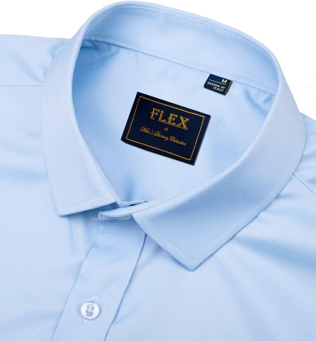 Detalle de J.VER Herren Hemd Unifarben Stretch Langarm – bügelleichtes Regular-Fit Freizeit- & Businesshemd