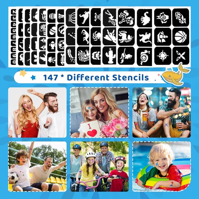 Thumbnail 3 de Bledras Glitzer Tattoo Set Kinder 30 Farben