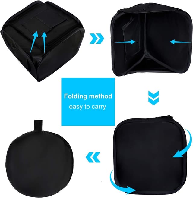 Detalle 2 de Konseen Portable Photo Studio Light Box 24"x24"x24" dimmable LED kit with 192 lights and 4 backdrops (UK plug)