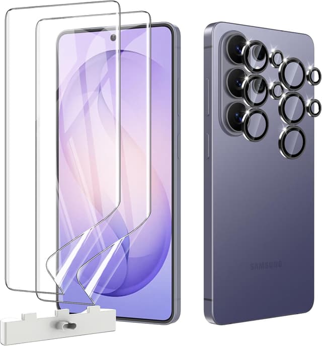Detalle de Anoowkoa 2+2 pezzi TPU pellicola protettiva per Samsung Galaxy S26 Ultra 5G (schermo + fotocamera), installazione inclusa