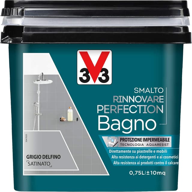 Thumbnail 6 de V33 Smalto Rinnovare Bagno Grigio Tortora 0,75 L