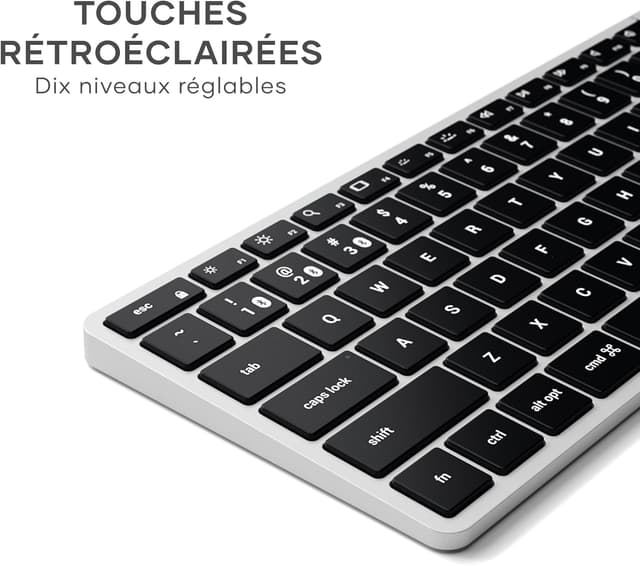 Detalle de Satechi Clavier sans fil X1 Bluetooth QWERTY US (aluminium) pour Mac, Windows et Android