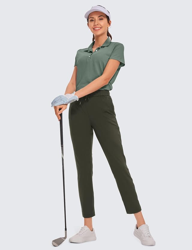 Detalle 2 de CRZ YOGA Women’s 4-Way Stretch Ankle Golf Pants (7/8 Travel & Work Trousers) – Slim Fit