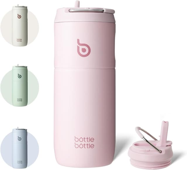 Imagen de Gourde 500 ml acier inoxydable avec paille en OfertitasTOP