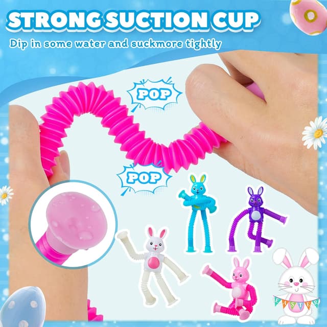 Detalle de Pop Tube Sensory Toys 4 Pack for Easter