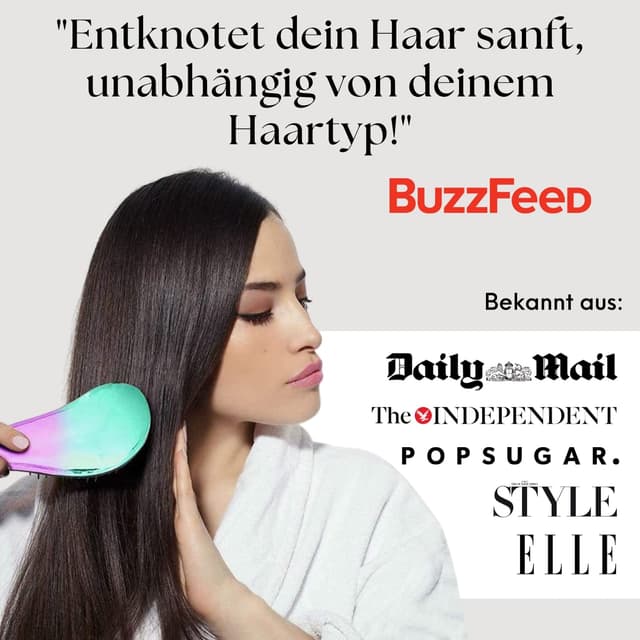 Detalle 2 de Lily England Meerjungfrau Lily Entwirrbürste – Haarbürste zum schmerzarmen Entwirren für Kinder & Salonfrisuren