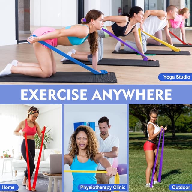 Thumbnail 6 de Fokky Elastici Fitness Set di 4 (1,8 m) con 4 livelli di resistenza