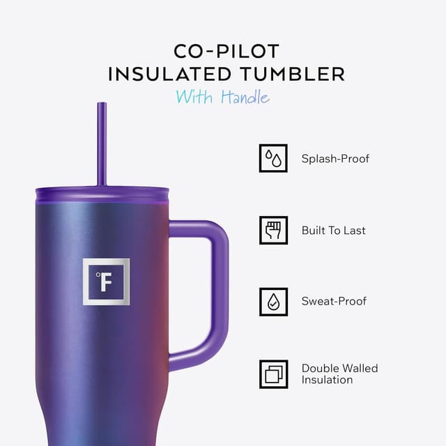 Detalle 2 de IRON °FLASK Co-Pilot 40 Oz Travel Mug