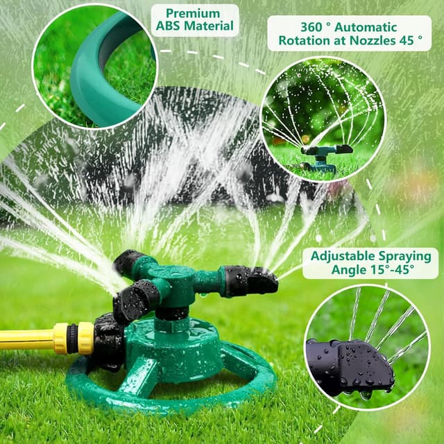 Detalle de HTLY SPR Automatic Garden Sprinkler (360° rotating, 3 arms)