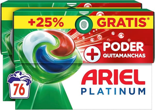 Imagen de ARIEL PODS Platinum 76 cápsulas, detergente líquido en OfertitasTOP