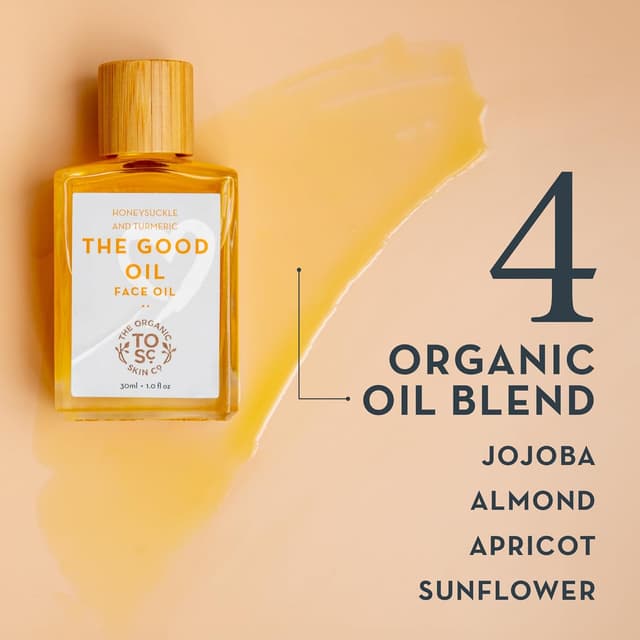 Detalle de The Good Oil Gua Sha Oil Face Serum (30mL) with Organic Jojoba, Calendula, Sunflower & Turmeric