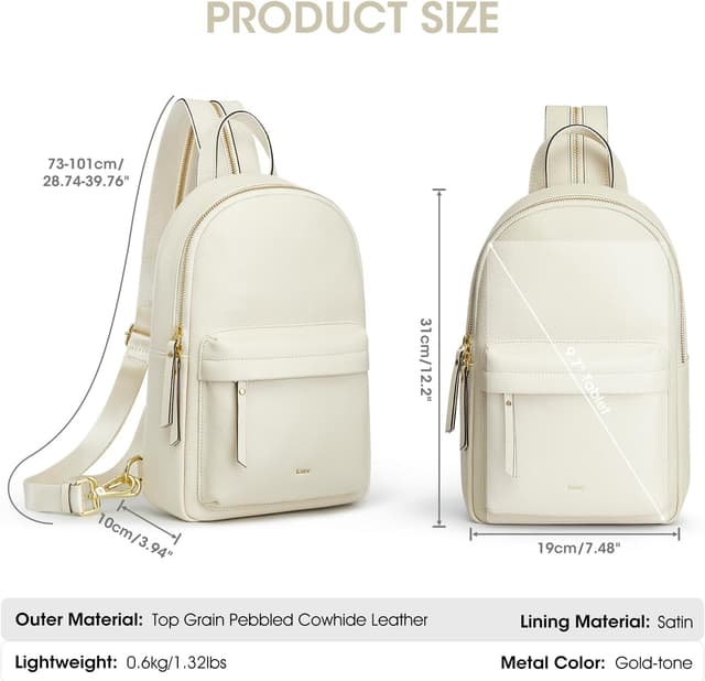 Detalle de Kattee crossbody sling bag with RFID