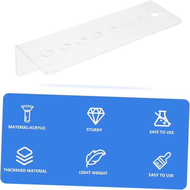 Detalle de FOMIYES Wall-Mounted Scissor Holder (Multi-Slot Acrylic Salon Organiser) for Hairdresser Tools