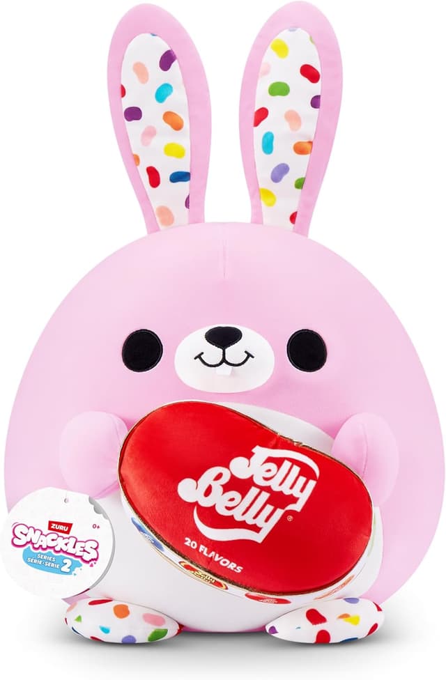 Detalle de Snackles Serie 2 Snackle 35 cm (Flossie) von ZURU – kuscheliges Plüschspielzeug mit Snack-Marken-Accessoire