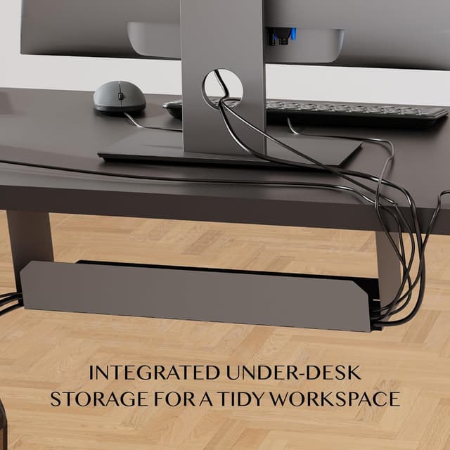 Detalle 2 de FlexiSpot Bureau Assis Debout électrique 160x60 cm avec mémoires (cadre noir + plateau noir)