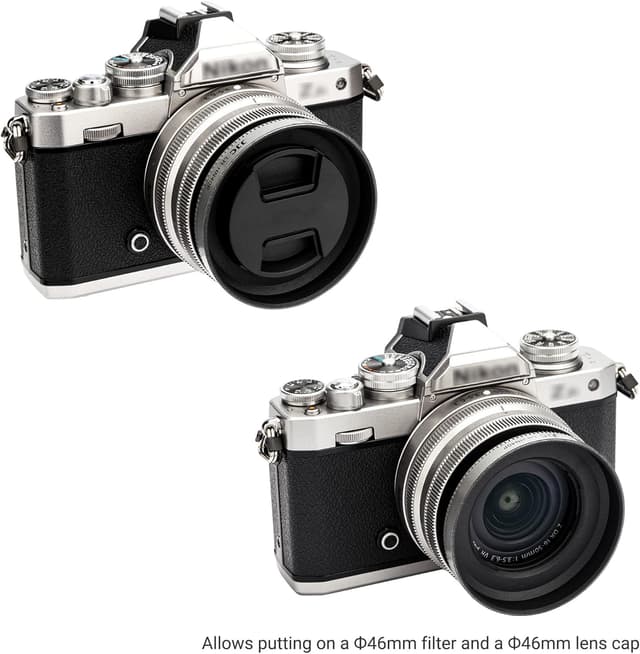 Detalle 1 de JJC HN-40 46mm screw-in lens hood