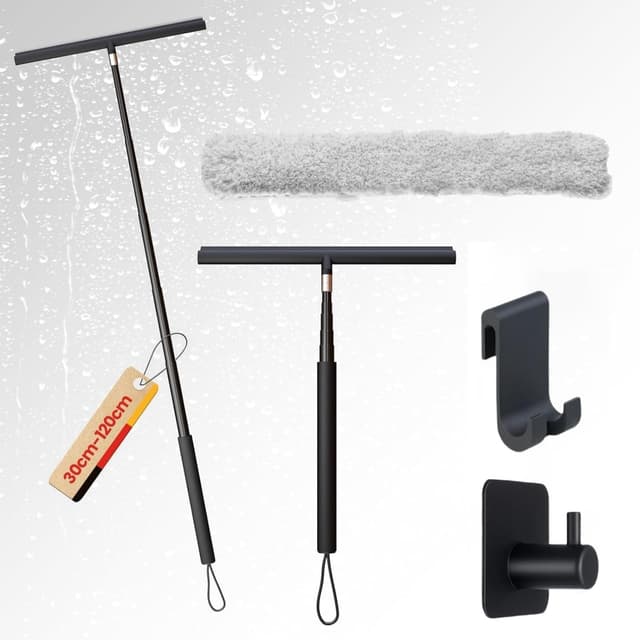 Thumbnail 6 de Duschabzieher Edelstahl 25 cm mit 2 Ersatzgummiabziehern – Abzieher für Dusche, Spiegel & Fliesen