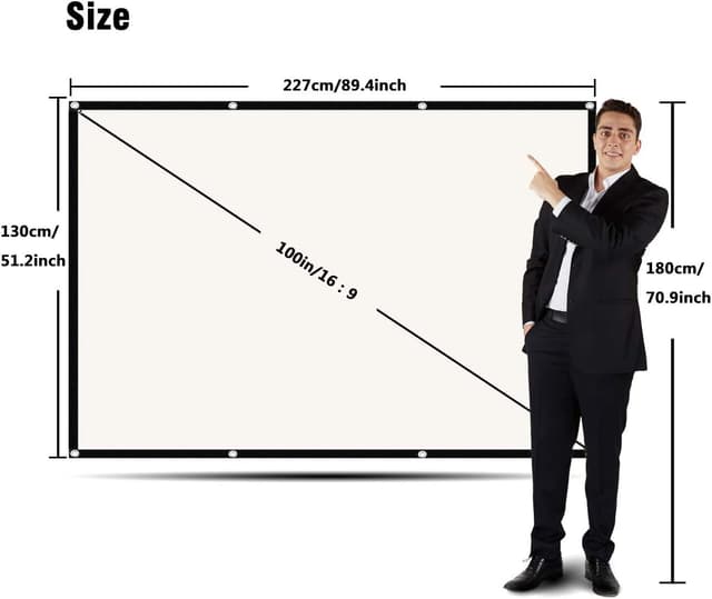 Detalle de Mebios 100 inch projector screen 16:9