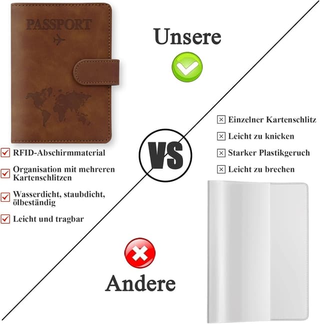 Detalle 2 de GADITIEK Reisepasshülle mit Kofferanhänger