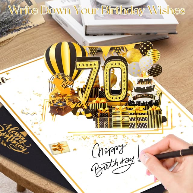 Thumbnail 4 de 70th Birthday 3D Pop-Up Card for Grandma