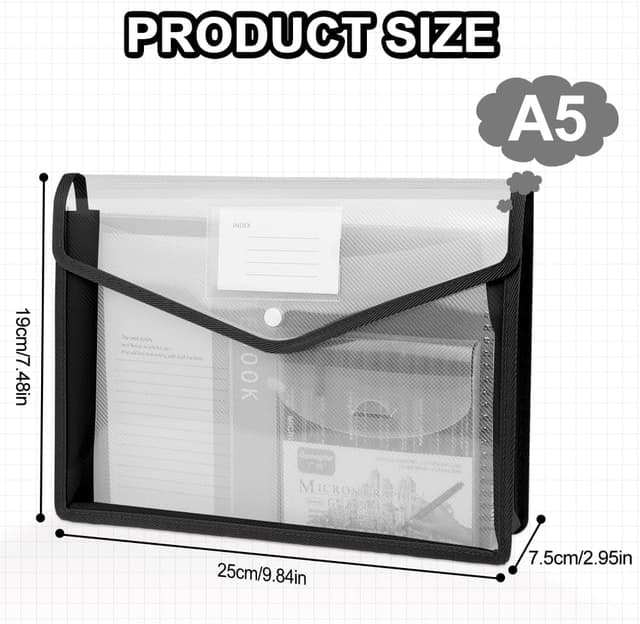 Detalle 2 de AOOSU Carpetas Archivadoras A5 5PCS