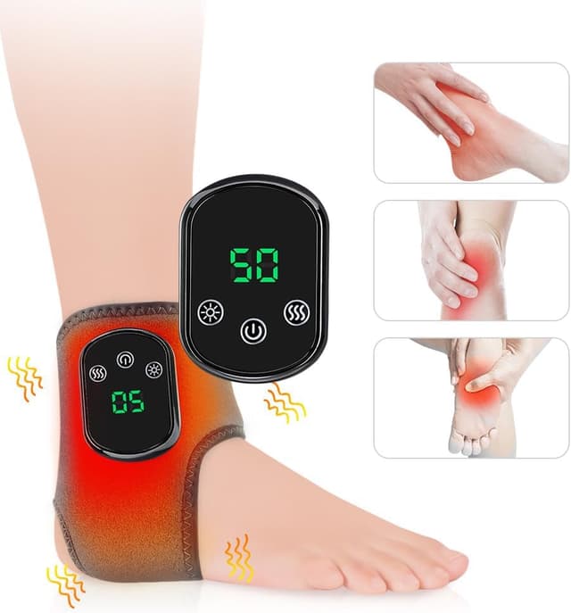 Detalle 2 de Fußmassager Massagegerät für Füße mit Dreifach-Technologie (3-in-1), Akku, für Knöchel & Fußmassage – 2er-Set